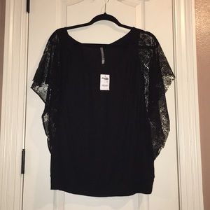 Charlotte Russe black blouse with lace